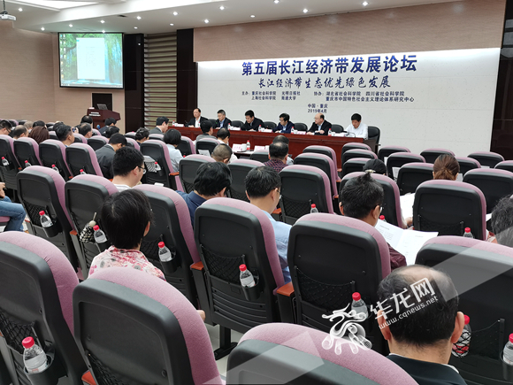 第五届长江经济带发展论坛在重庆召开，百余位专家学者汇聚一堂，共话高质量绿色发展。记者 谢鹏飞 摄.jpg